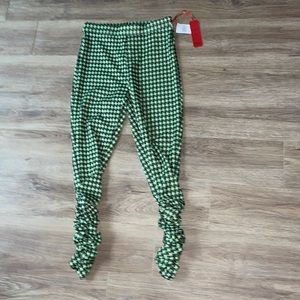 Plaid green star pants
